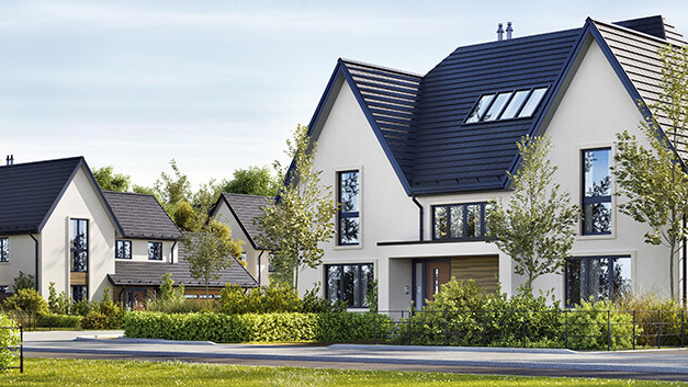 Einfamilienhäuser in Wohngebiet 