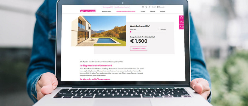 Hausmodell mit steigenden Pfeilen