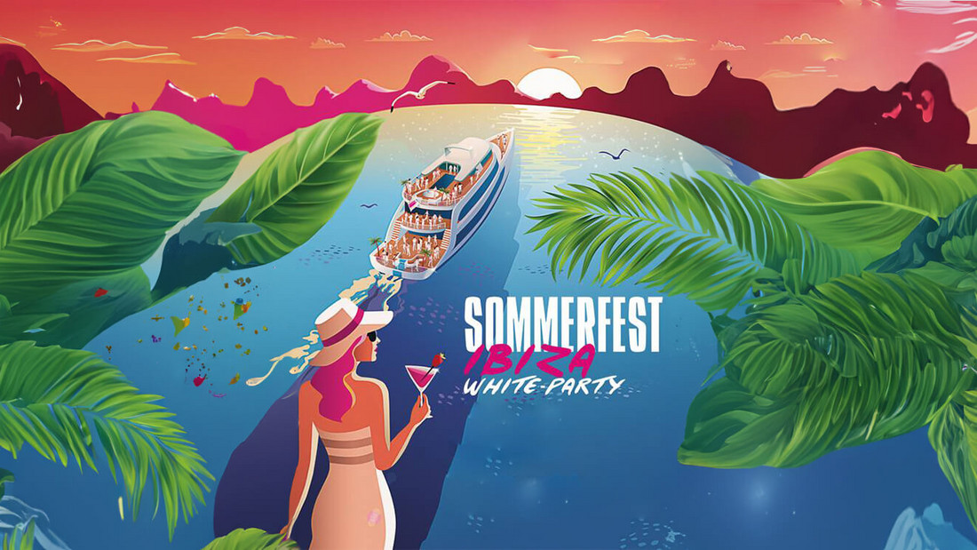 Illustration zum Thema Ibiza White Party am Sommerfest 2017