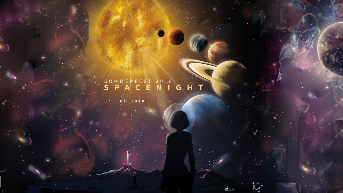 Illustration zum Thema Spacenight am Sommerfest 2018